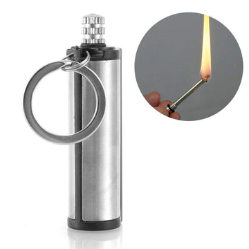 Fire Starter Flint Match Lighter Keychain