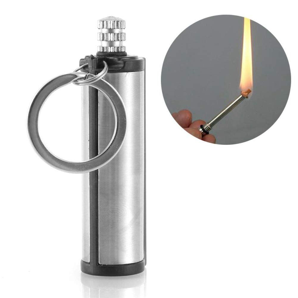 Fire Starter Flint Match Lighter Keychain
